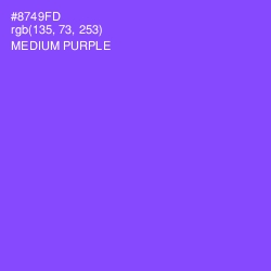 #8749FD - Medium Purple Color Image